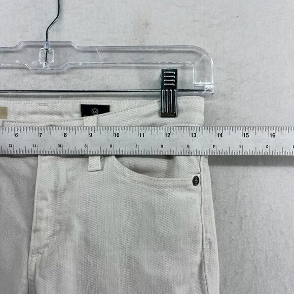 AG Adriano Goldschmied Jeans Women's 24 White Denim The Prima Midrise Cigarette - Picture 3 of 12